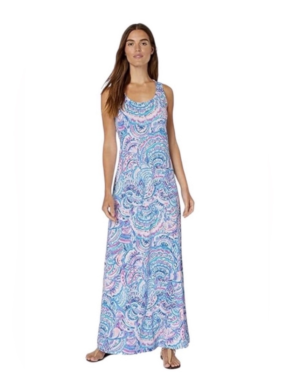 Lilly Pulitzer Reena Maxi Dress in Happy As A Clam / Medium